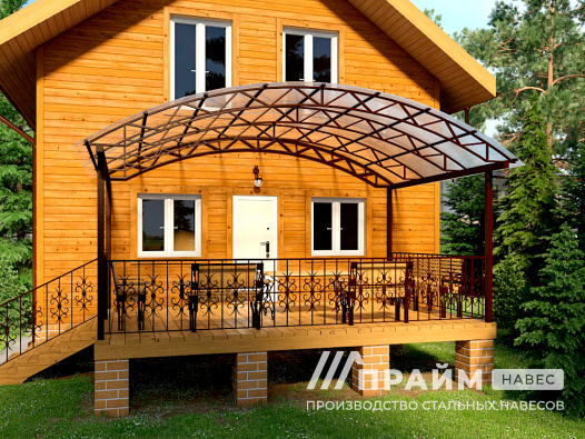 Навес к дому над крыльцом №13 - фото 468